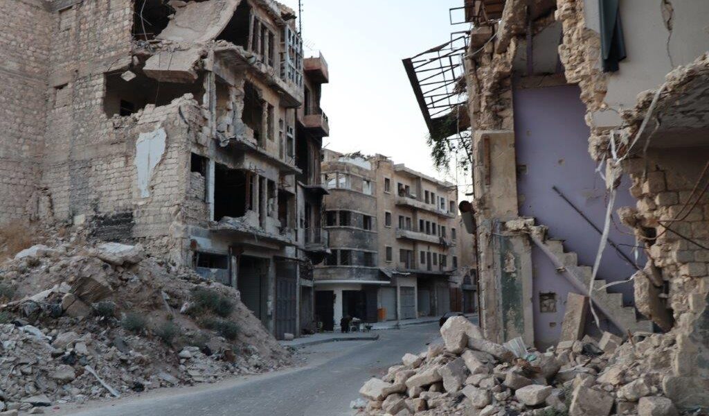 Une rue à Alep, Syrie. (csi)
