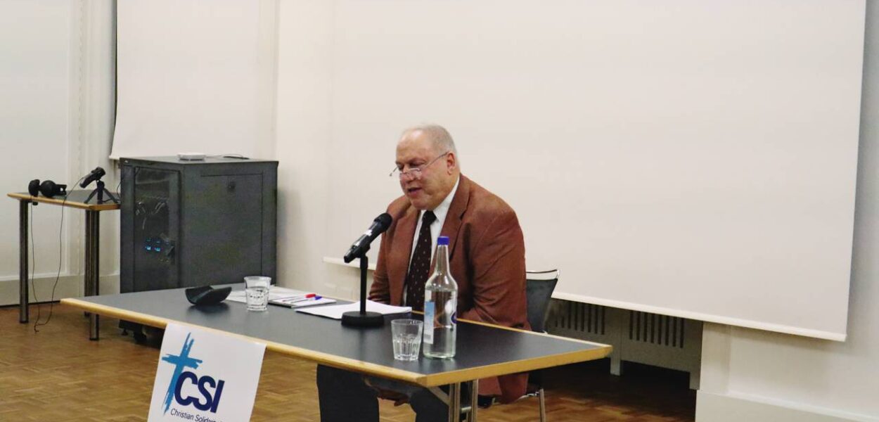 Habib Malik lors de sa conférence à Zurich en 2018. (csi)