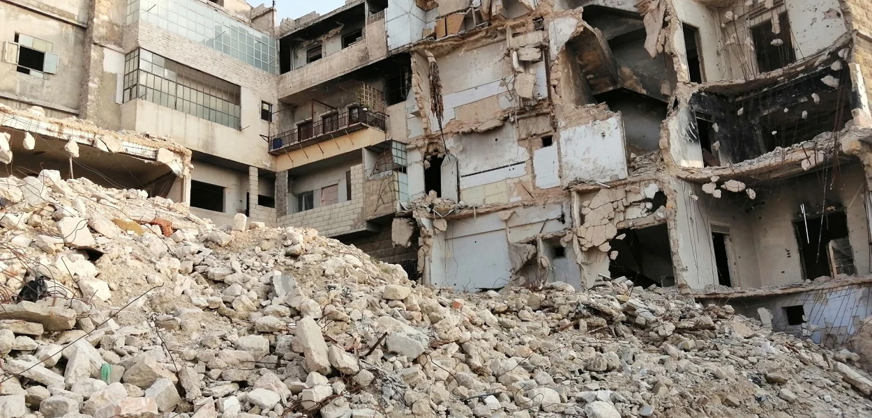 À Alep, la destruction est considérable et les sanctions économiques freinent la reconstruction. csi