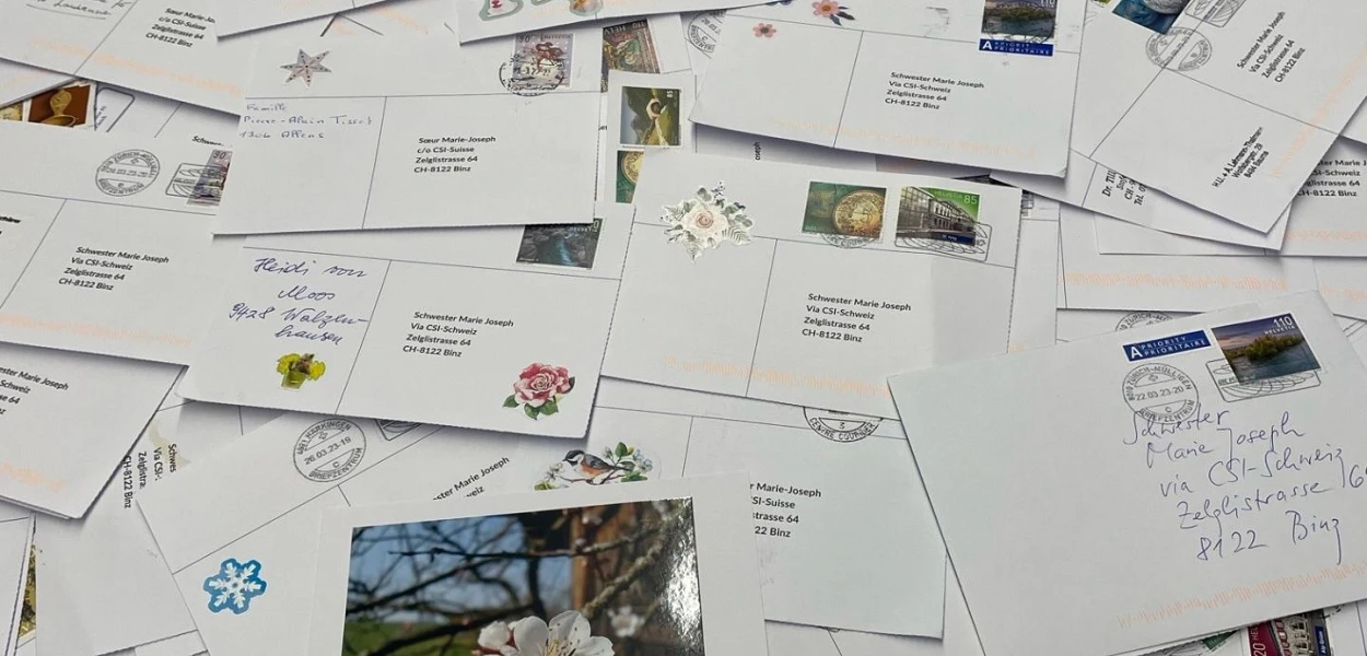 Quel encouragement : 765 cartes pour sœur Marie-Joseph ont été envoyées ! csi